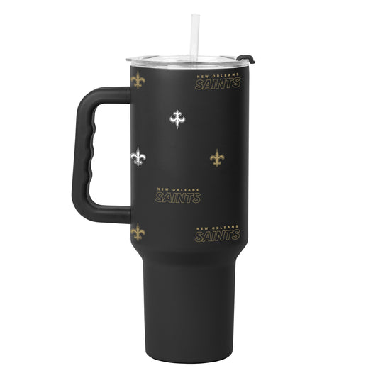 New Orleans Saints 40oz Step And Repeat Powder Coat Tumbler