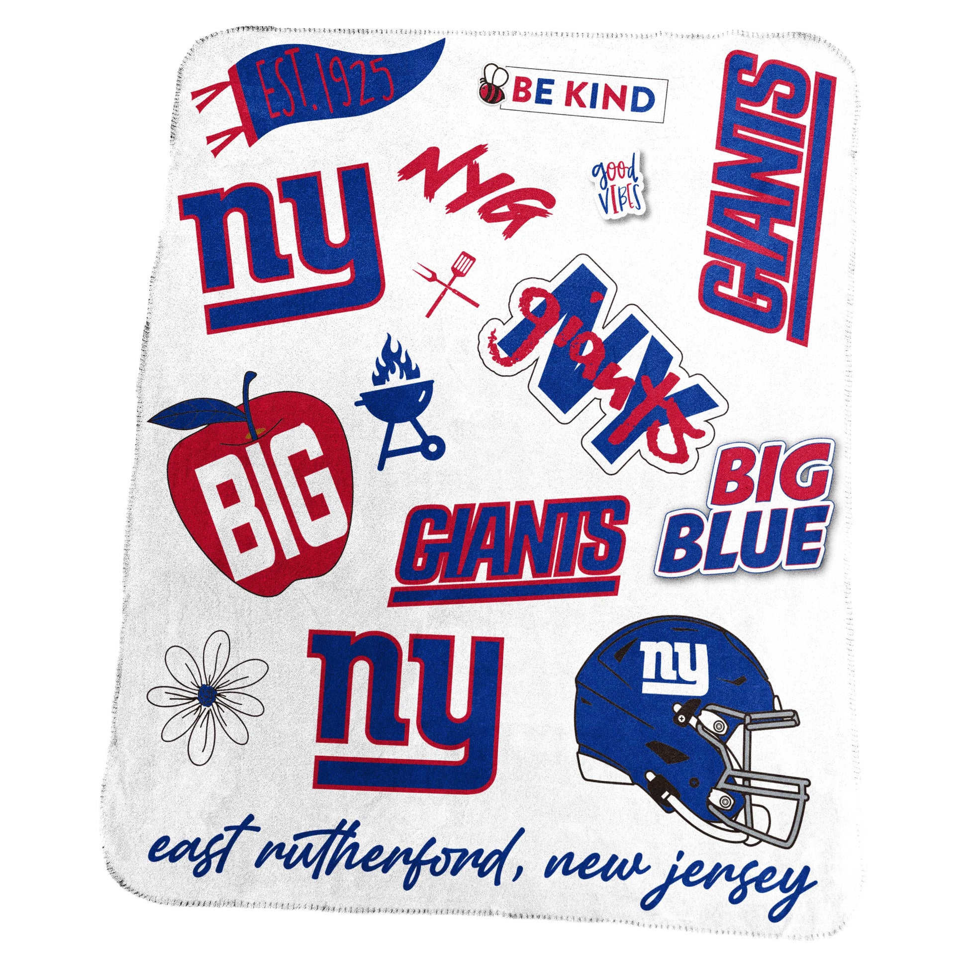 New York Giants Classic Native Fleece Throw