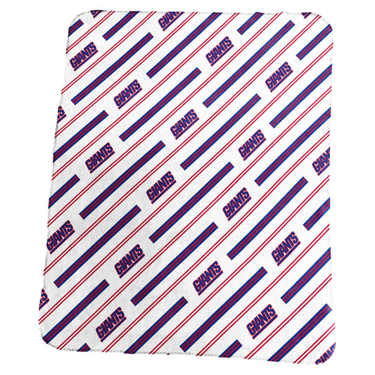 New York Giants Classic Vertical Stripe Fleece Throw