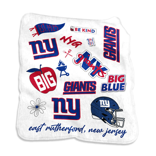 New York Giants Native Raschel Throw
