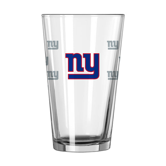 New York Giants 16oz Satin Etch Pint Glass