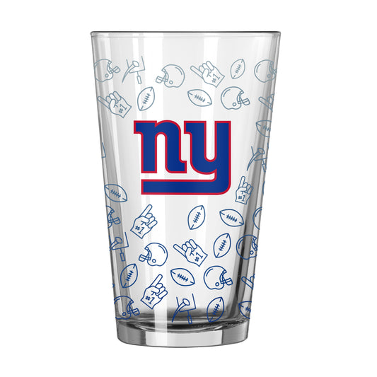 New York Giants 16oz Ombre Playmaker Pint Glass