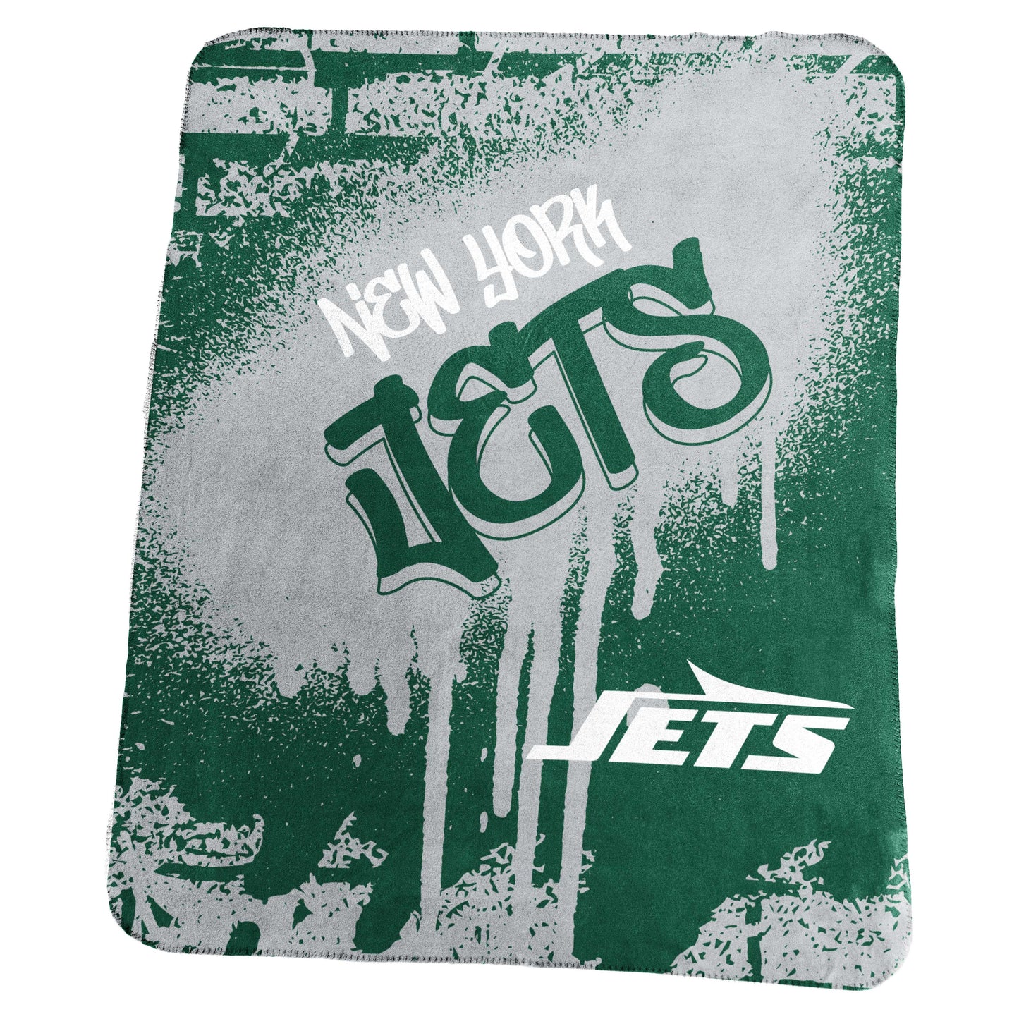 New York Jets Classic Graffiti Fleece Throw