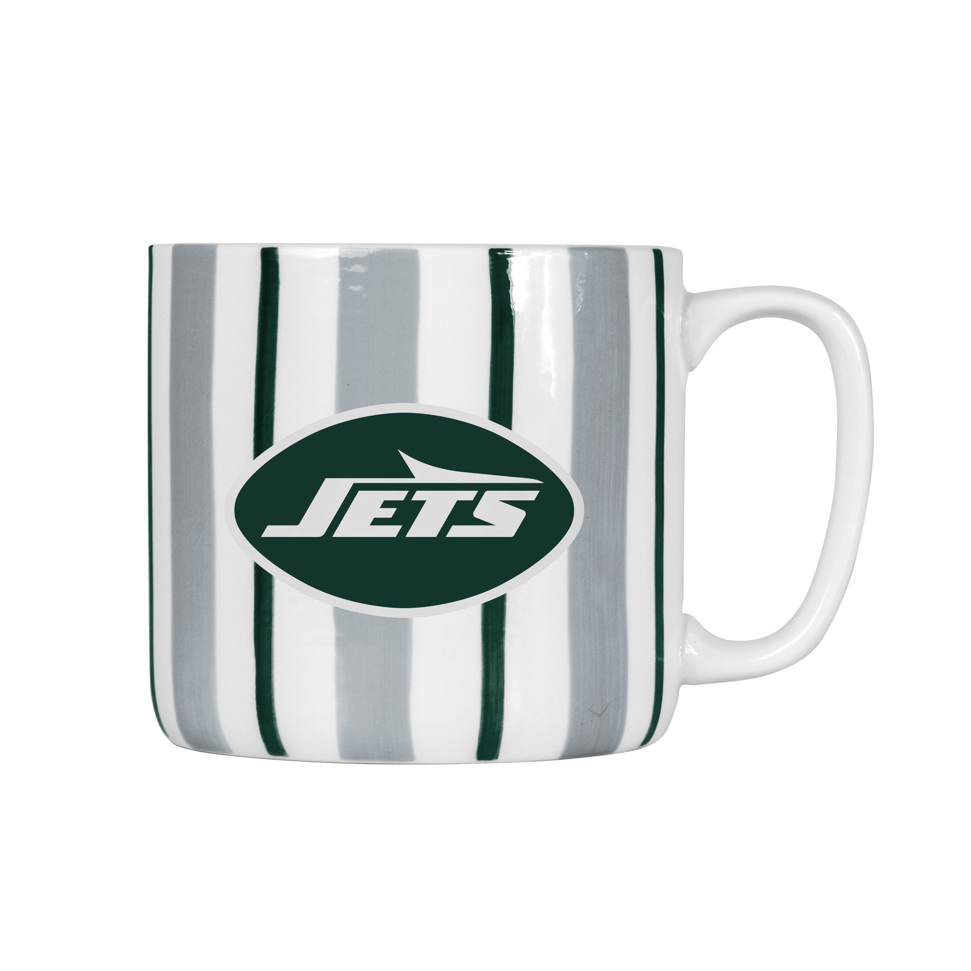 New York Jets 16oz Brushstroke Stripe Mug