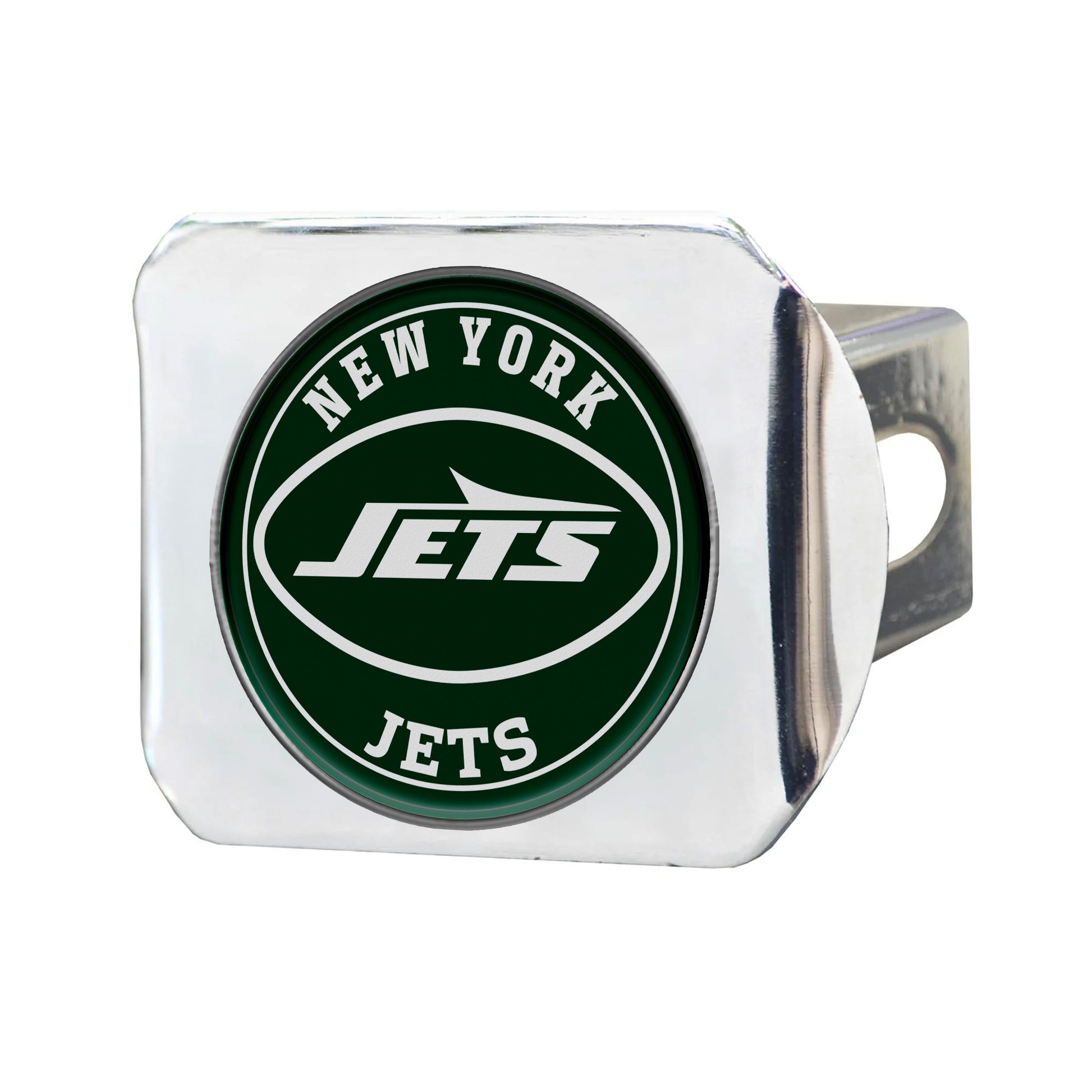 TRINITY NFL - New York Jets Color on Chrome Hitch Cover