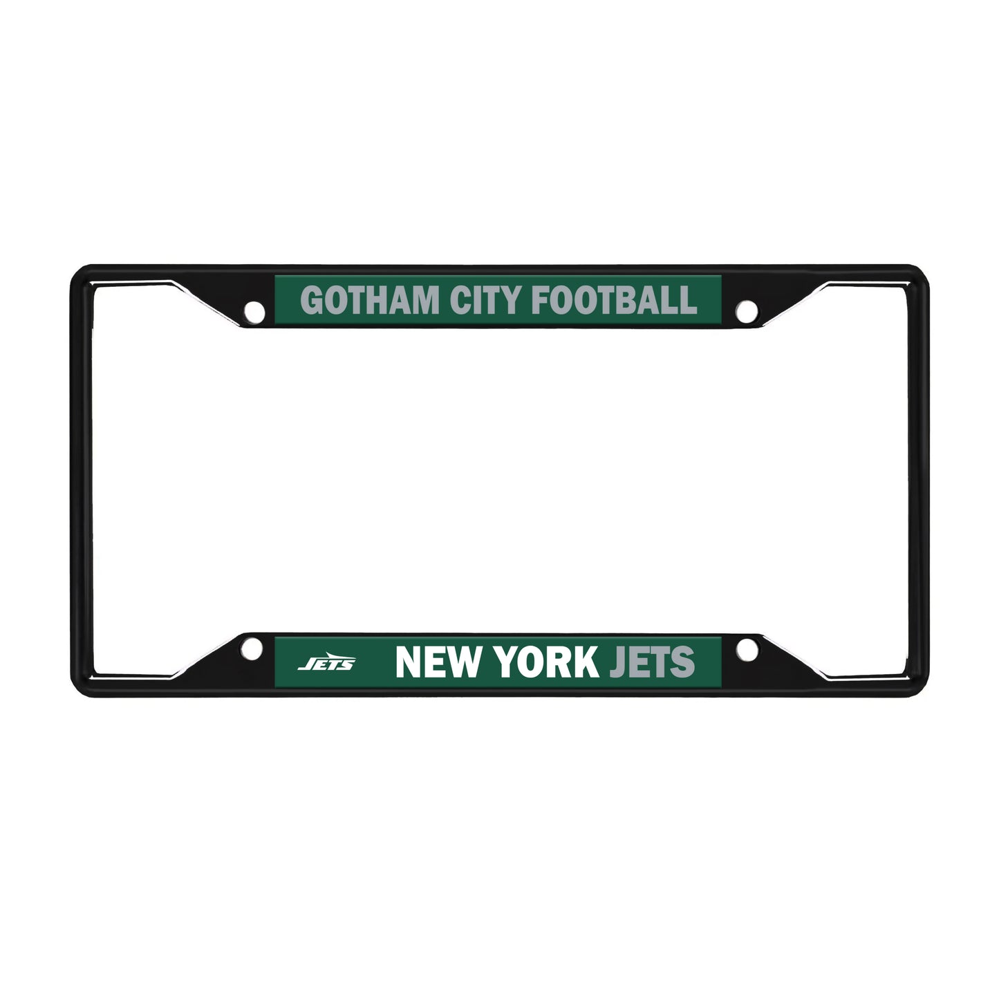 New York Jets License Black Trinity Plate Frame