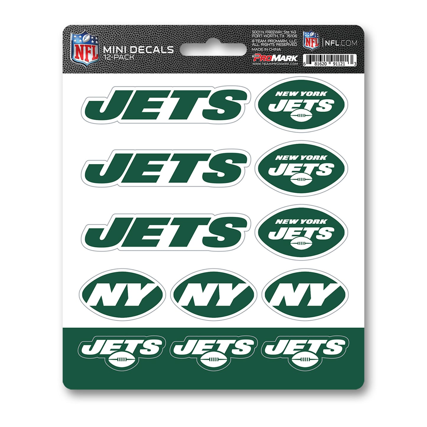 NFL - New York Jets Mini Decal 12-pk