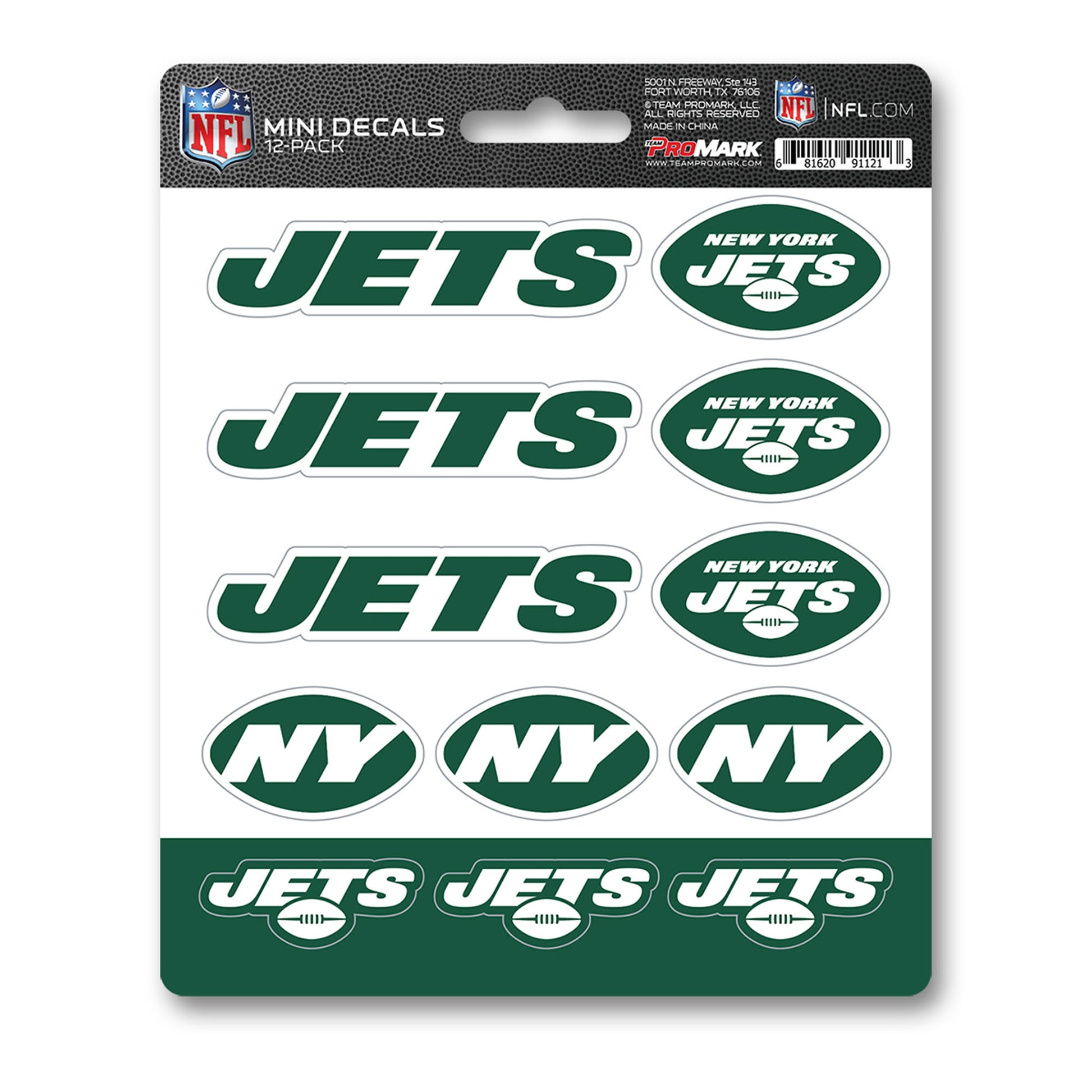 NFL - New York Jets Mini Decal 12-pk