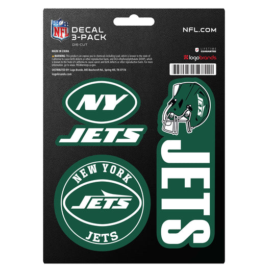New York Jets Decal Stickers 3 Pack
