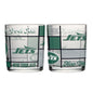 New York Jets 12oz Quilted Stained Rocks Glass 2 Pck