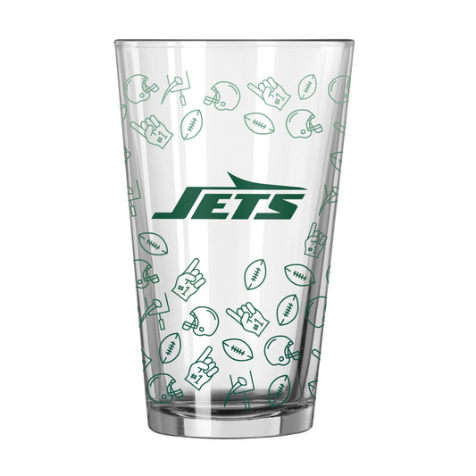 New York Jets 16oz Ombre Playmaker Pint Glass