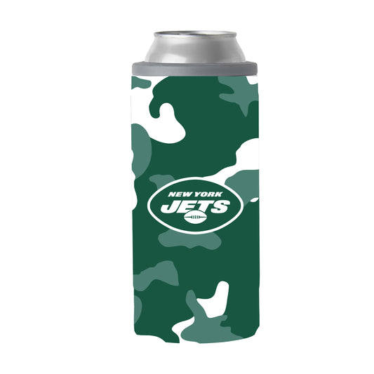 New York Jets Camo Swagger 12oz Slim Can Coolie