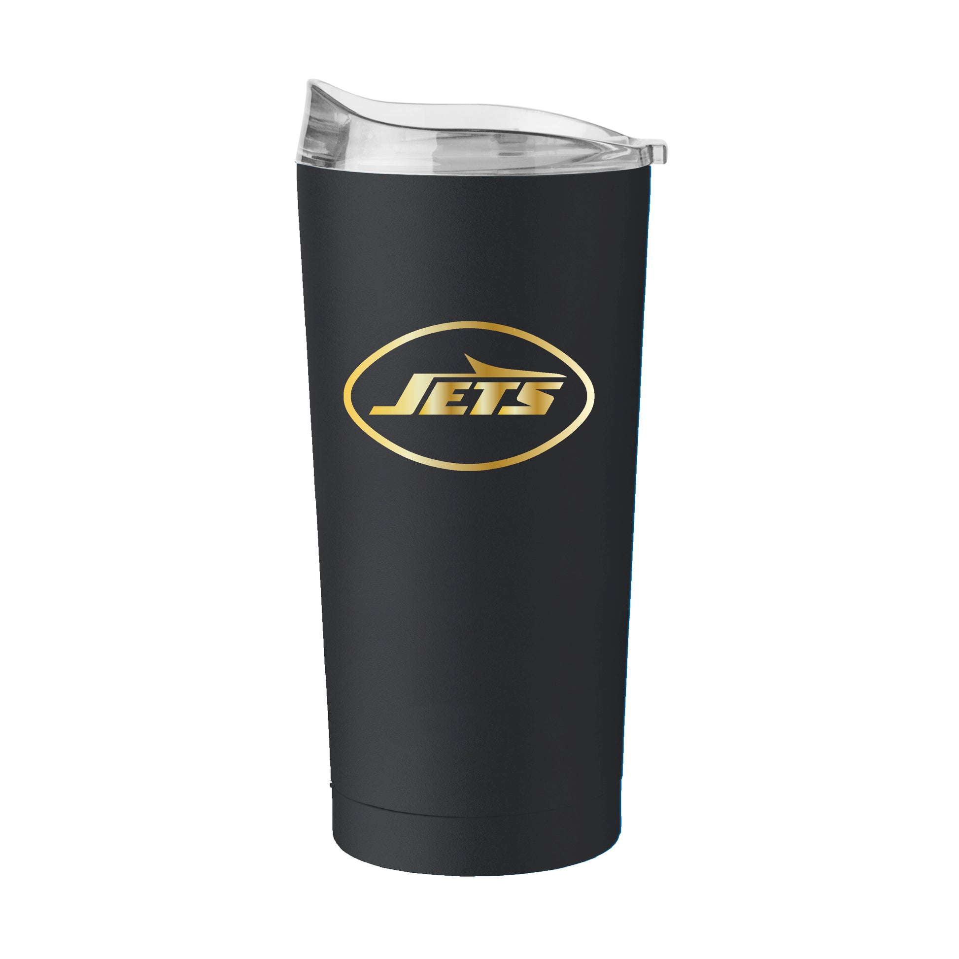 New York Jets Black 20oz Foil Powder Coat Tumbler