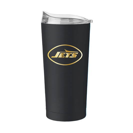 New York Jets Black 20oz Foil Powder Coat Tumbler