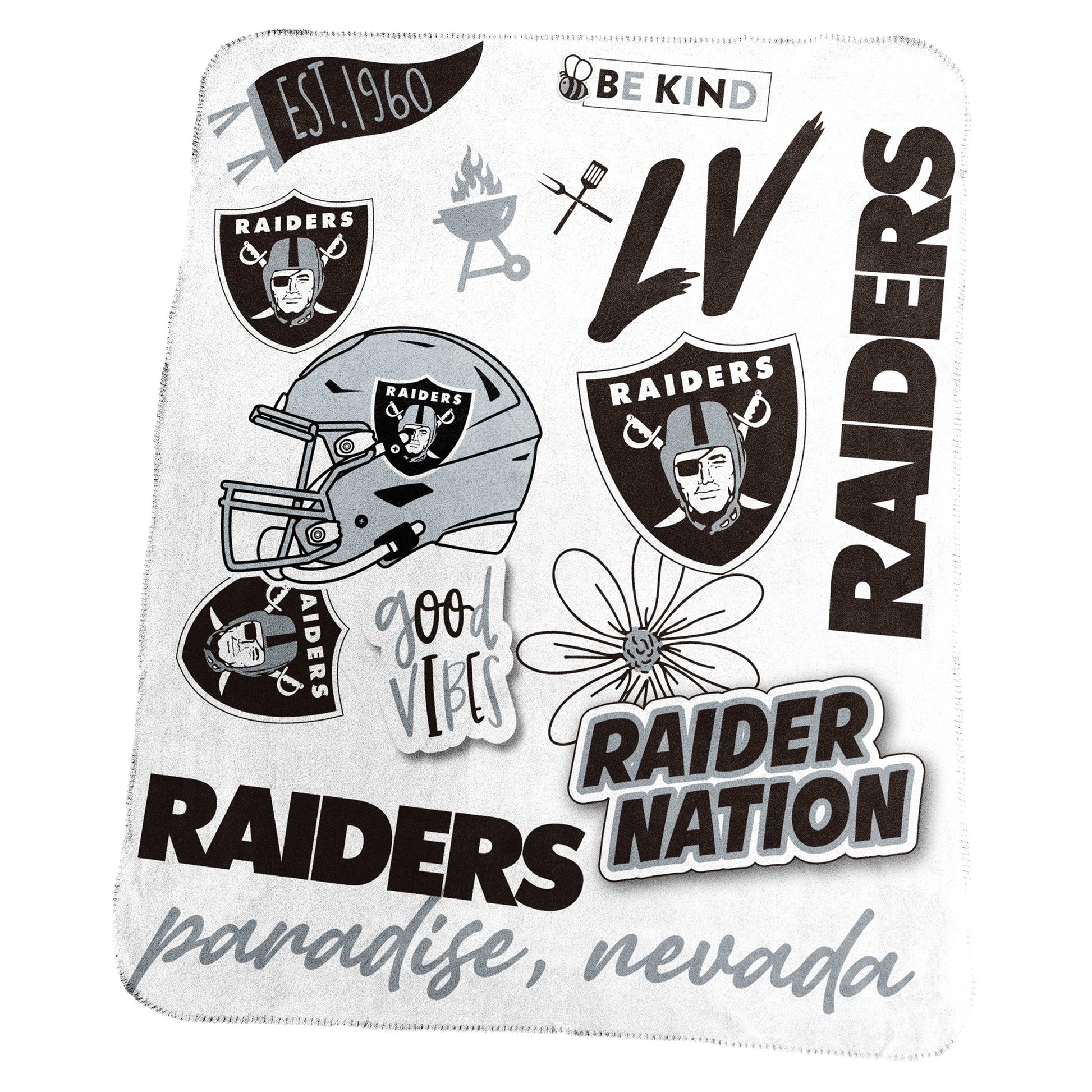 Las Vegas Raiders Classic Native Fleece Throw