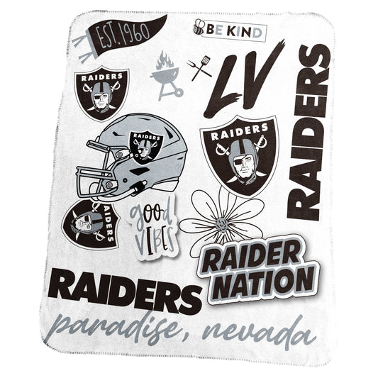 Las Vegas Raiders Classic Native Fleece Throw