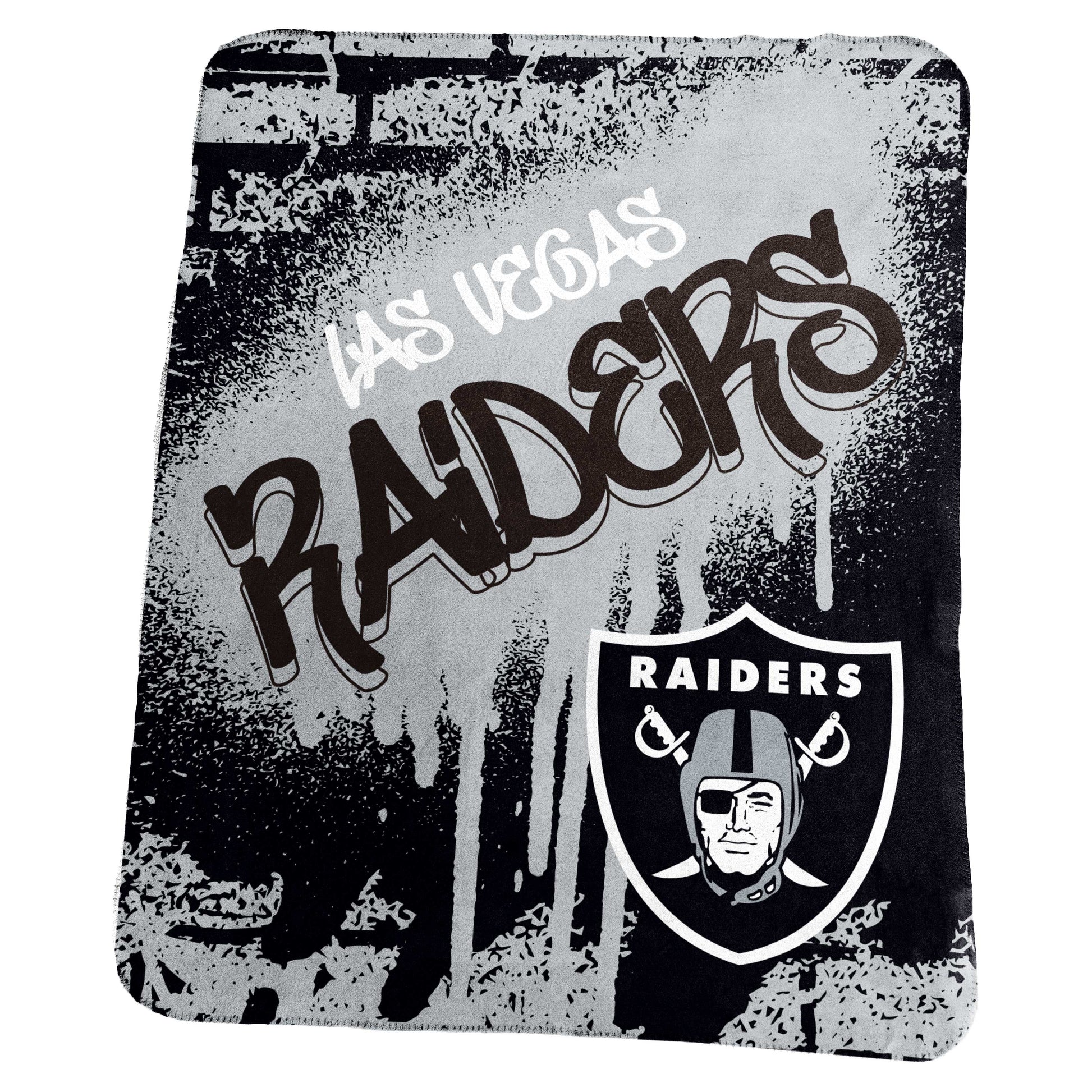 Las Vegas Raiders Classic Graffiti Fleece Throw