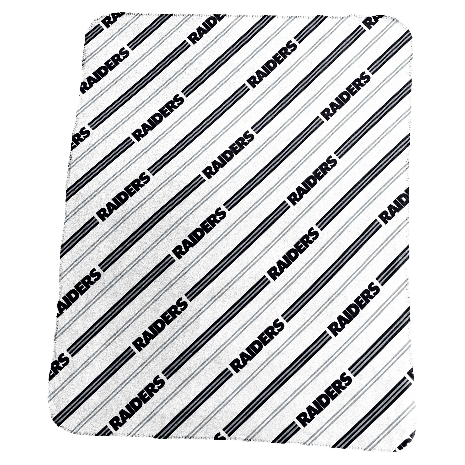 Las Vegas Raiders Classic Vertical Stripe Fleece Throw