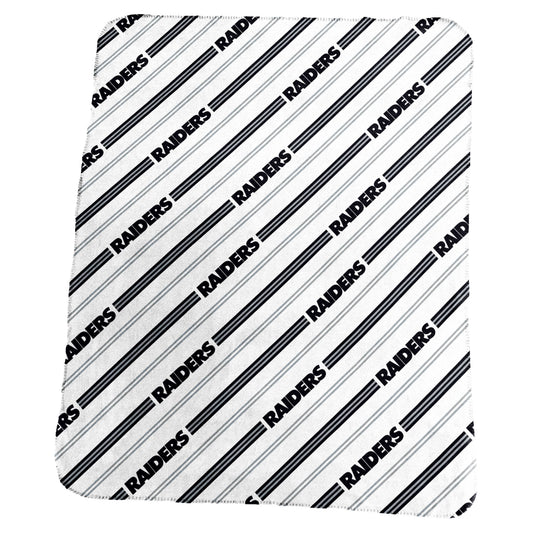 Las Vegas Raiders Classic Vertical Stripe Fleece Throw