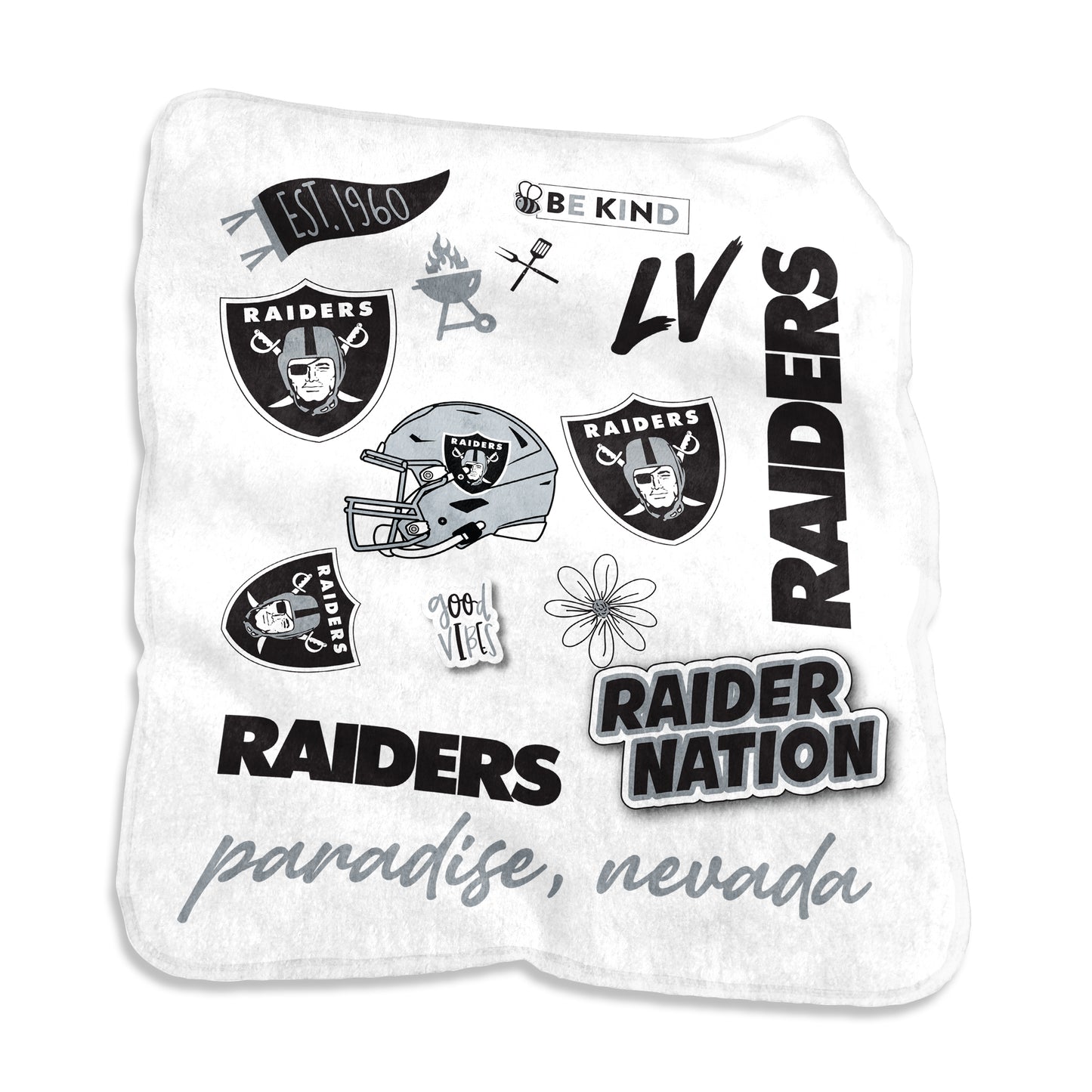 Las Vegas Raiders Native Raschel Throw