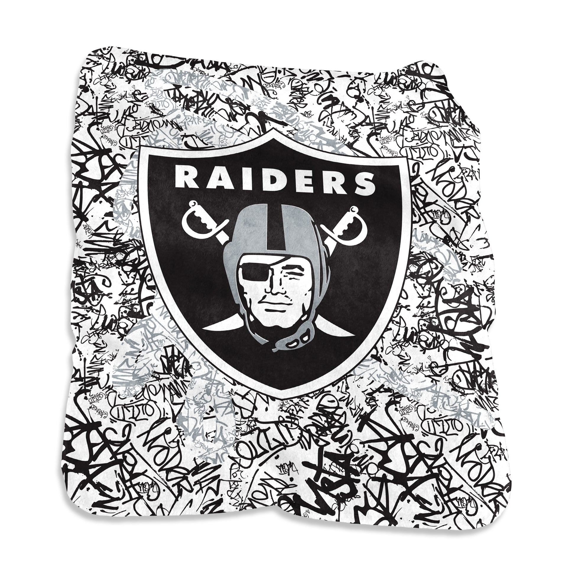 Las Vegas Raiders Graffiti Raschel Throw