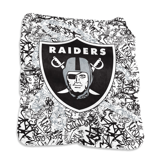 Las Vegas Raiders Graffiti Raschel Throw
