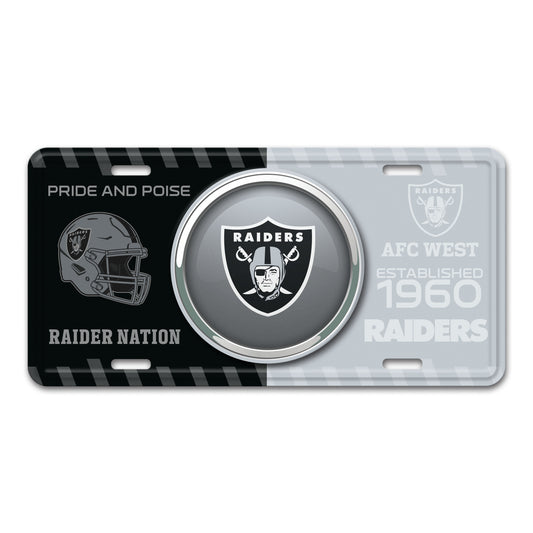 NFL - Las Vegas Raiders Embossed Metal License Plate