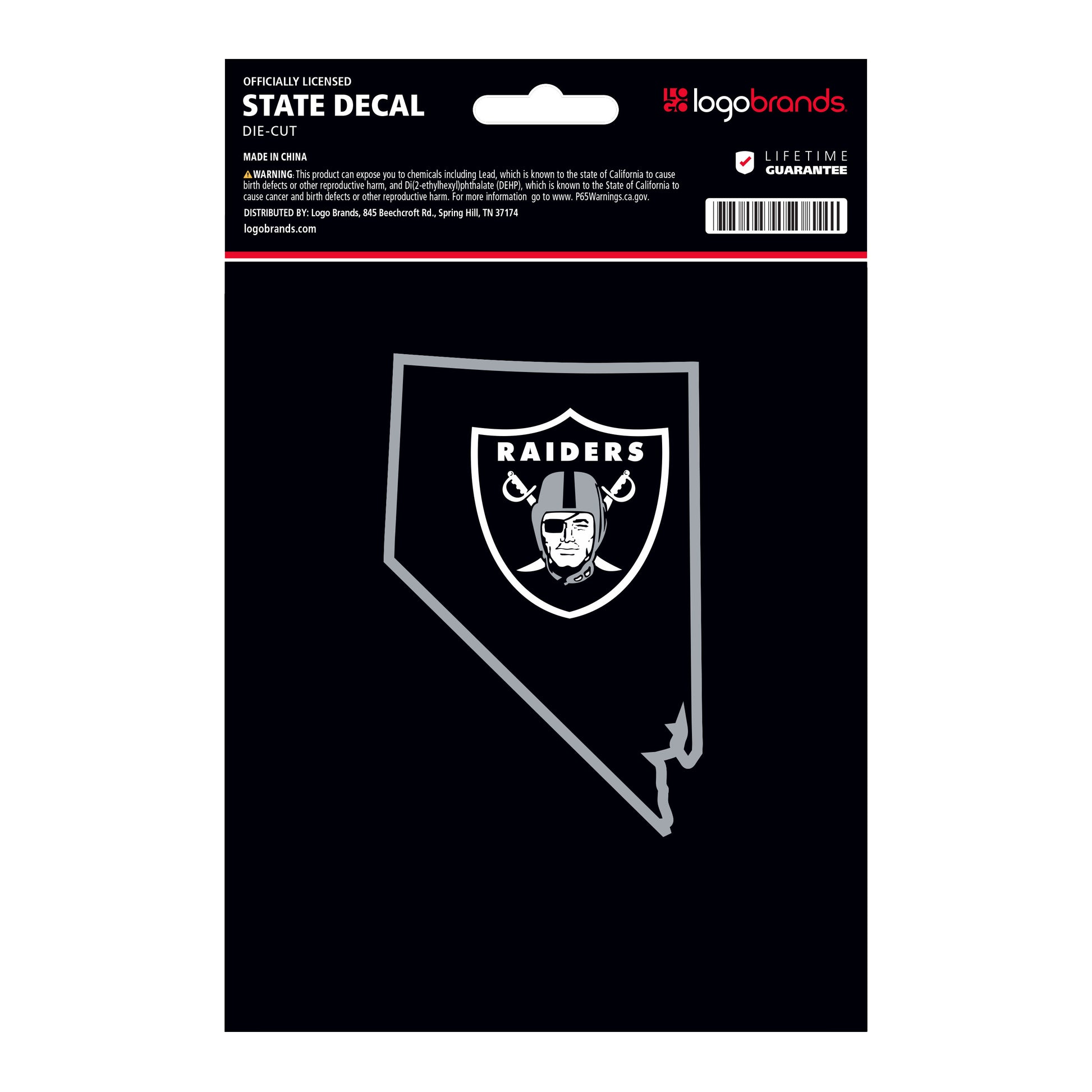 NFL - Las Vegas Raiders State Shape Decal