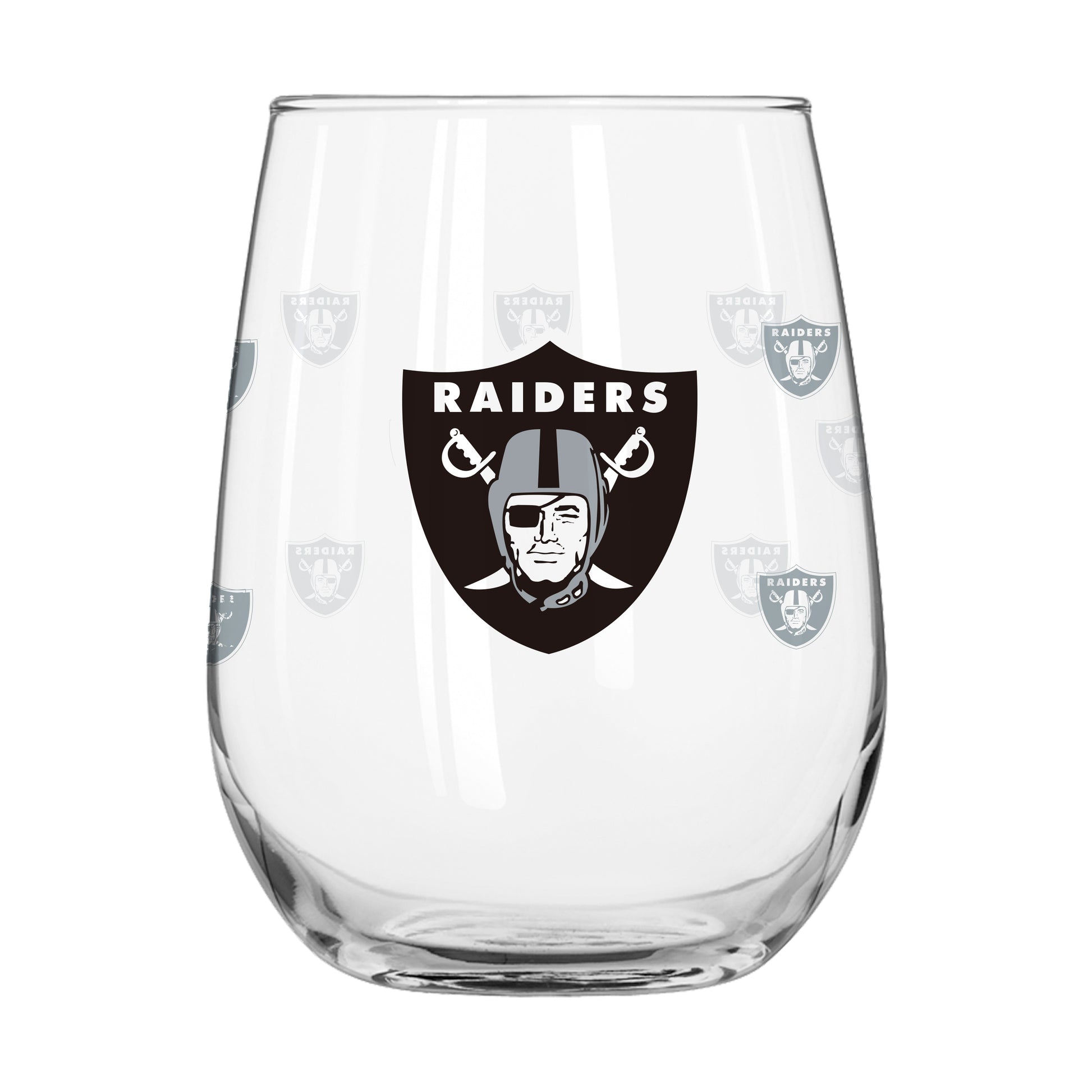 Las Vegas Raiders 16oz Satin Etch Curved Beverage Glass