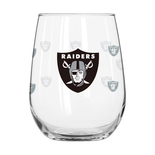 Las Vegas Raiders 16oz Satin Etch Curved Beverage Glass