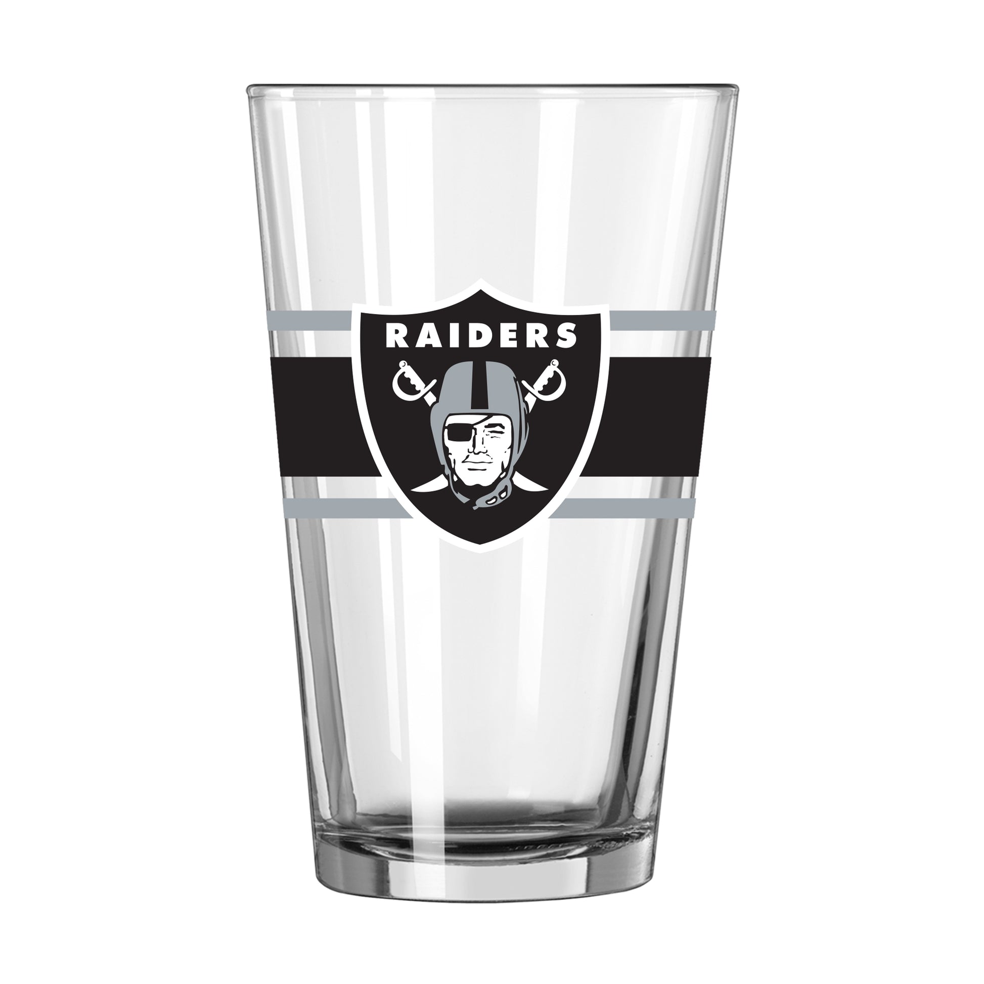 Las Vegas Raiders 16oz Stripe Pint Glass