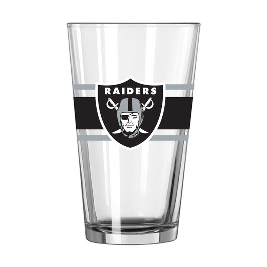Las Vegas Raiders 16oz Stripe Pint Glass