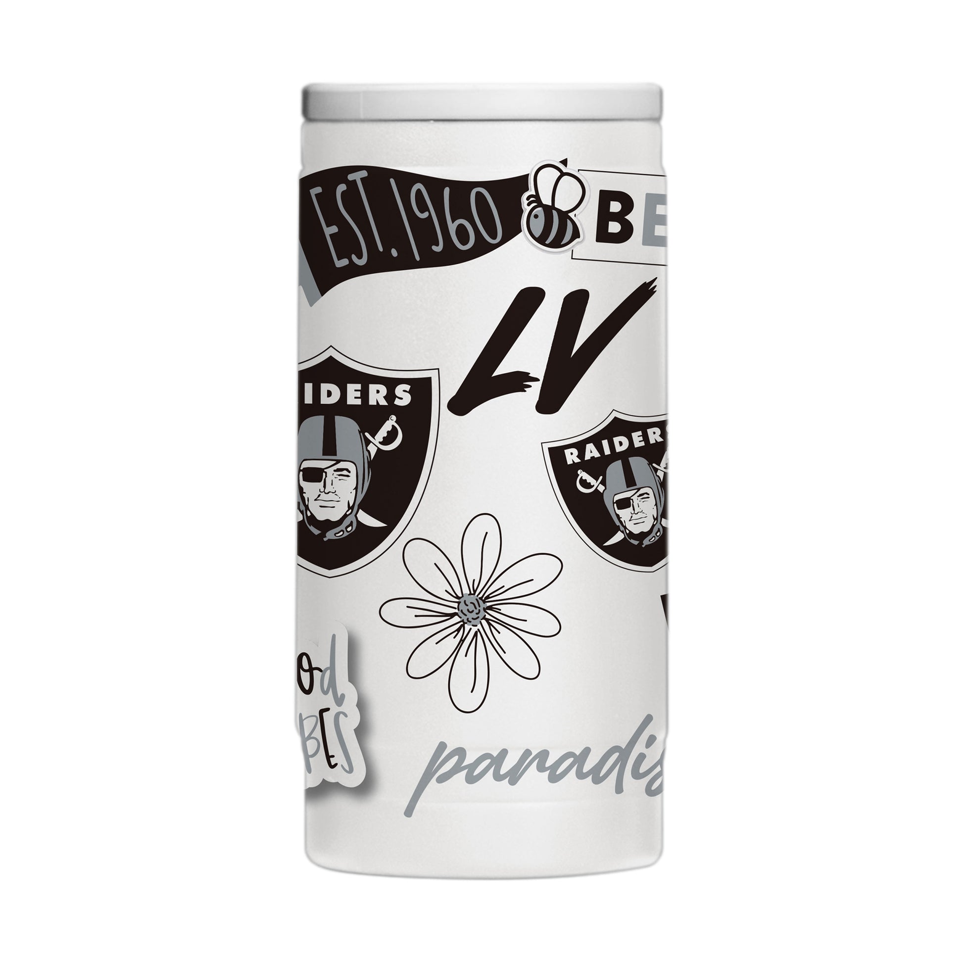 Las Vegas Raiders 12oz Native Powdercoat SlimCan Coolie