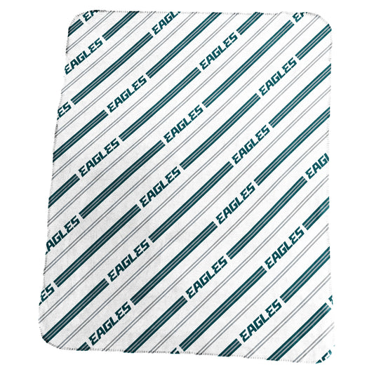 Philadelphia Eagles Classic Vertical Stripe Fleece Throw