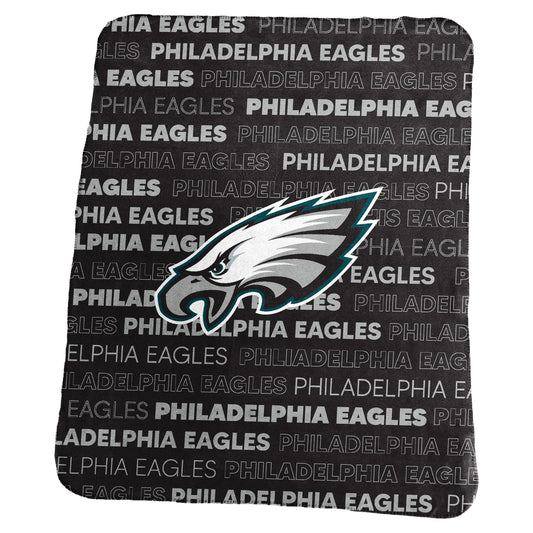 Philadelphia Eagles Black Classic Fleece Throw