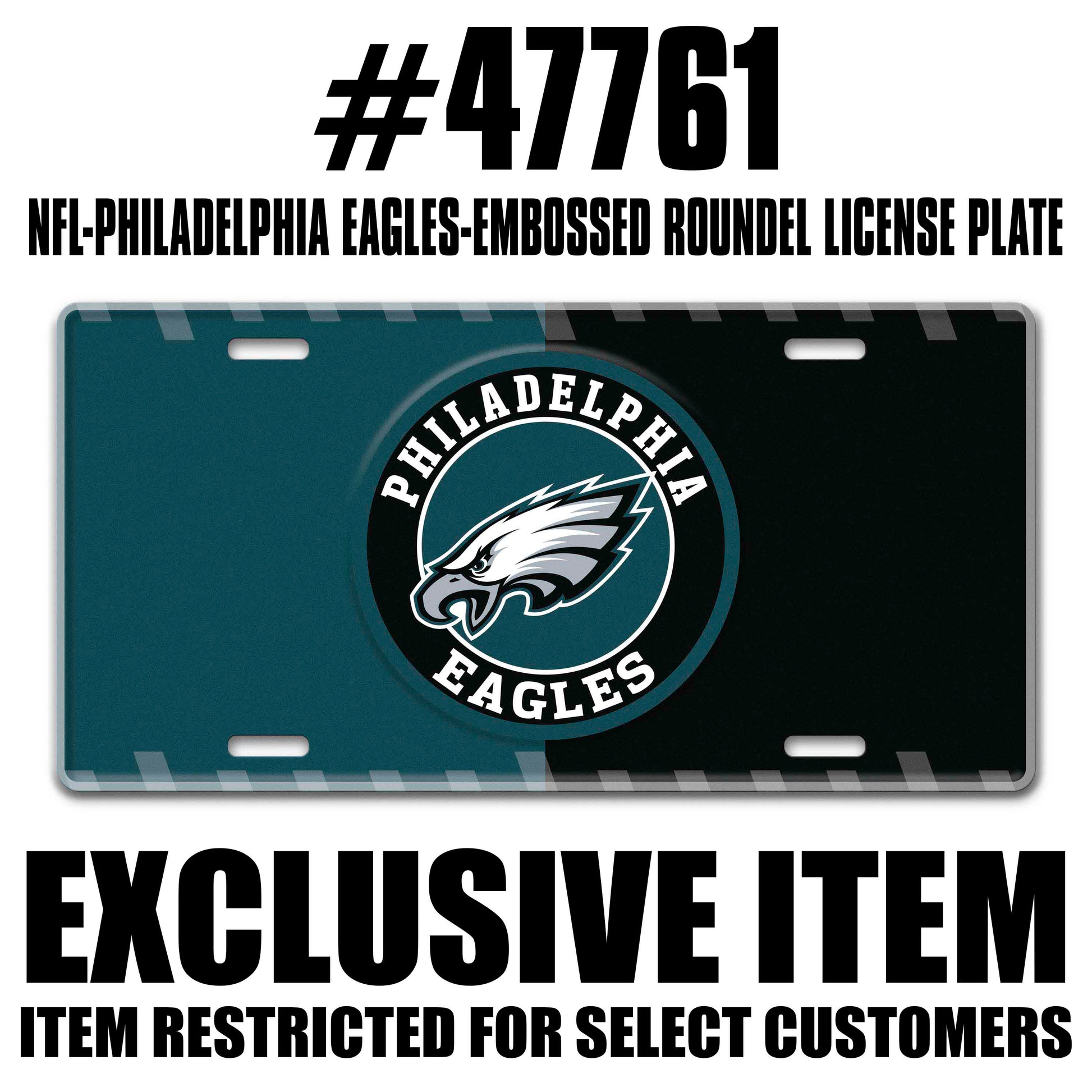 NFL - Philadelphia Eagles Embossed Roundel License Plate