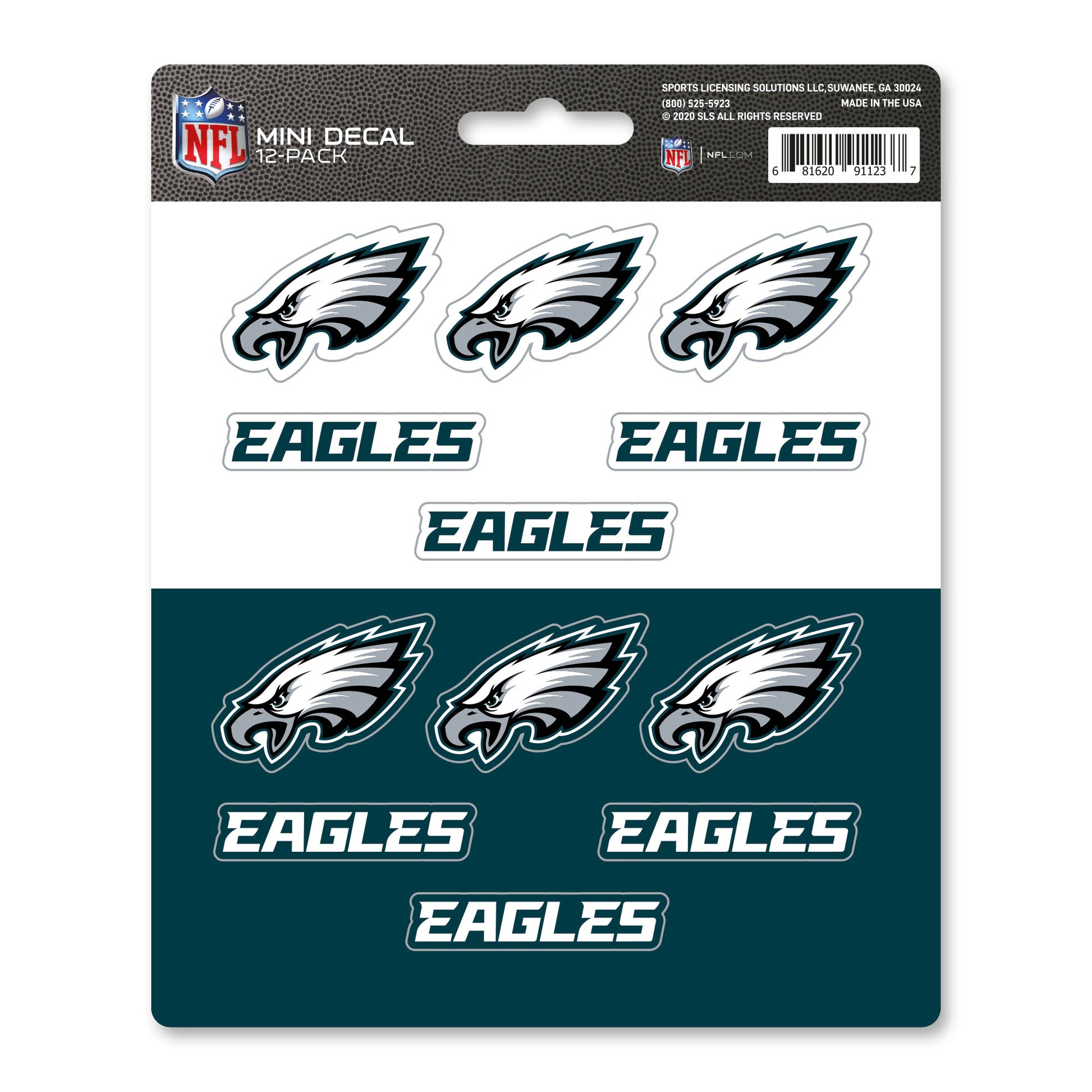NFL - Philadelphia Eagles Mini Decal 12-pk