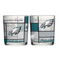 Philadelphia Eagles 12oz Quilted Stained Rocks Glass 2 Pck