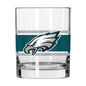 Philadelphia Eagles 14oz Stripe Rocks Glass