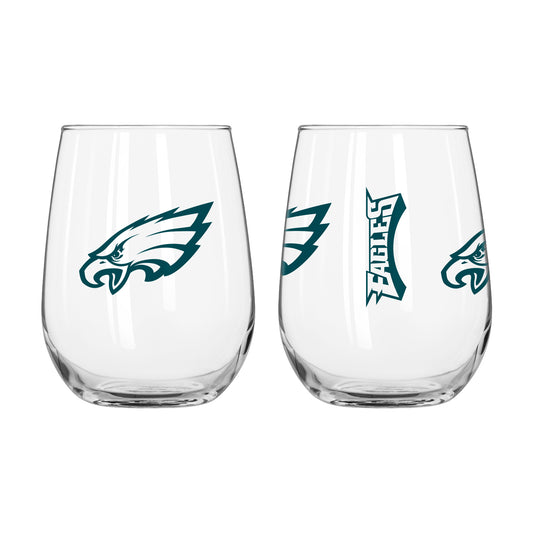 Philadelphia Eagles 16oz Gameday Curved Beverage Glass