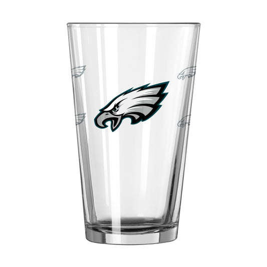Philadelphia Eagles 16oz Satin Etch Pint Glass