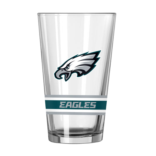 Philadelphia Eagles 16oz Gameday Stripe Pint Glass