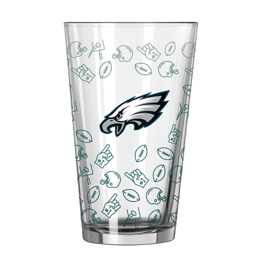 Philadelphia Eagles 16oz Ombre Playmaker Pint Glass