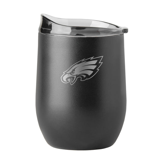 Philadelphia Eagles 16oz Black Etch Powder Coat Curved Bev