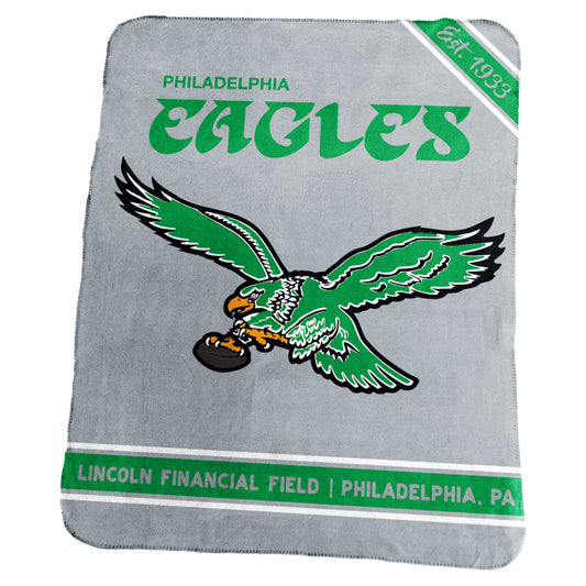 Philadelphia Eagles Vintage Stadium Classic Fleece Throw