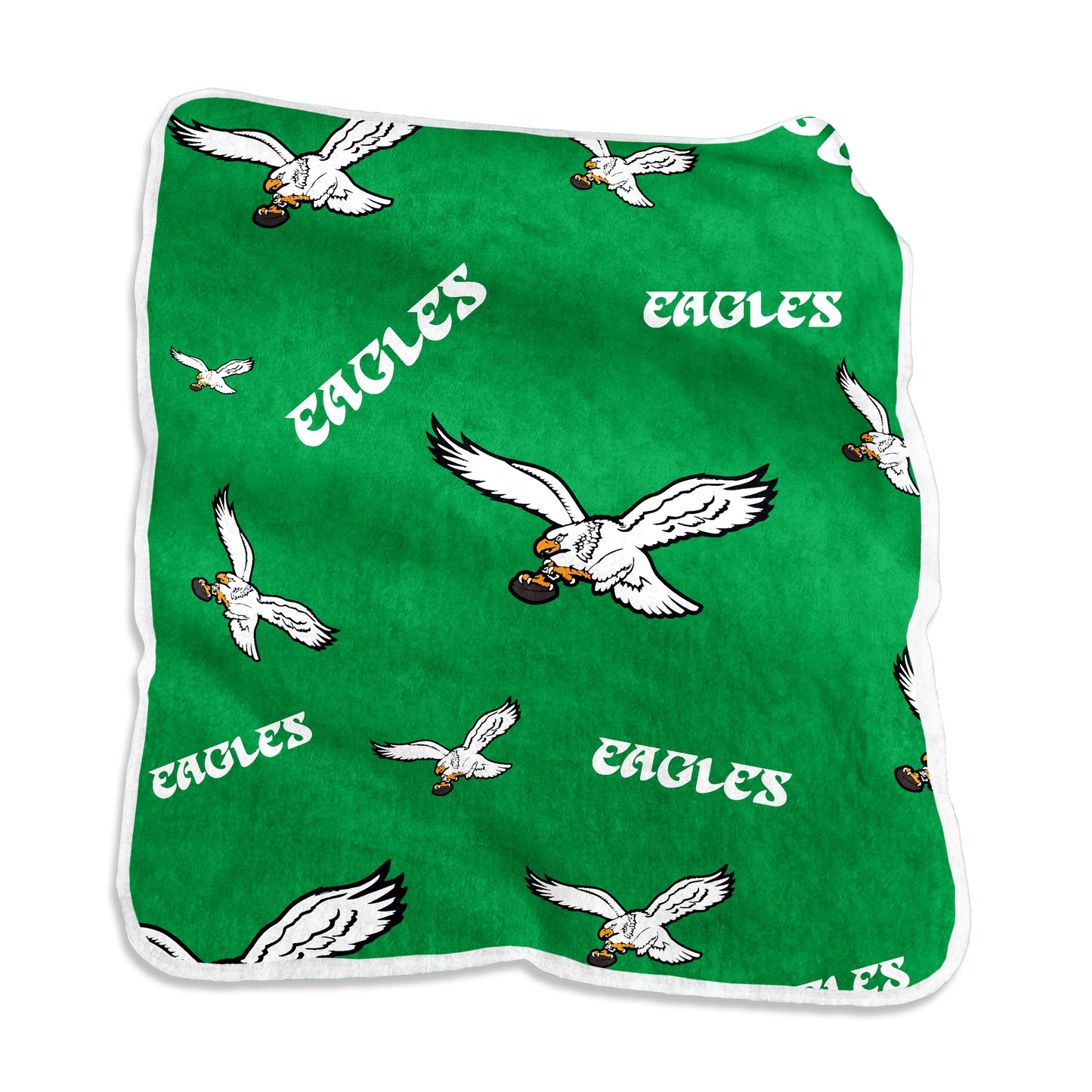 Philadelphia Eagles Vintage Raschel Black Overtime Throw