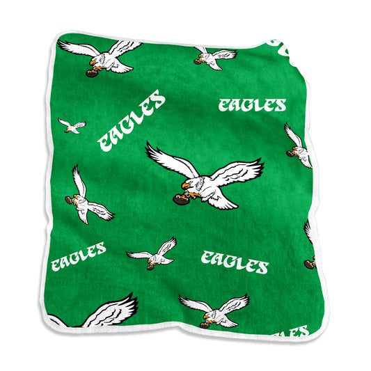Philadelphia Eagles Vintage Raschel Black Overtime Throw
