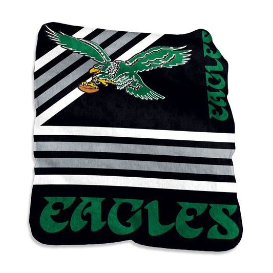 Philadelphia Eagles Retro Black Raschel Throw