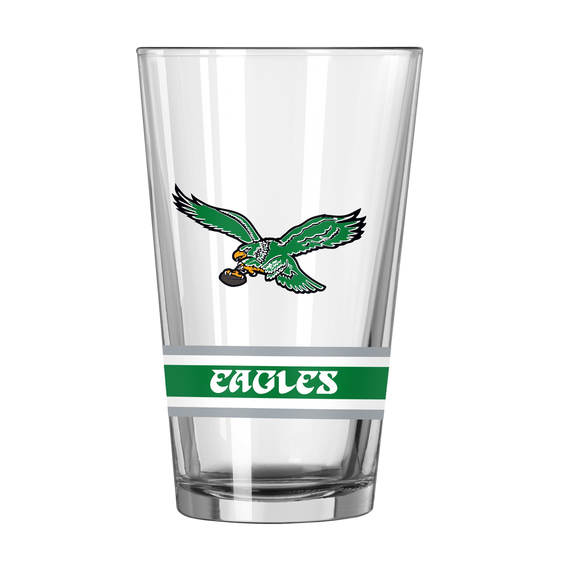 Philadelphia Eagles Vintage 16oz Gameday Stripe Pint Glass