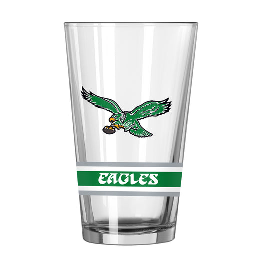 Philadelphia Eagles Vintage 16oz Gameday Stripe Pint Glass